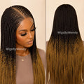 V-Part Lace Frontal Conrow Wig, Long Lightweight African Braids Wig