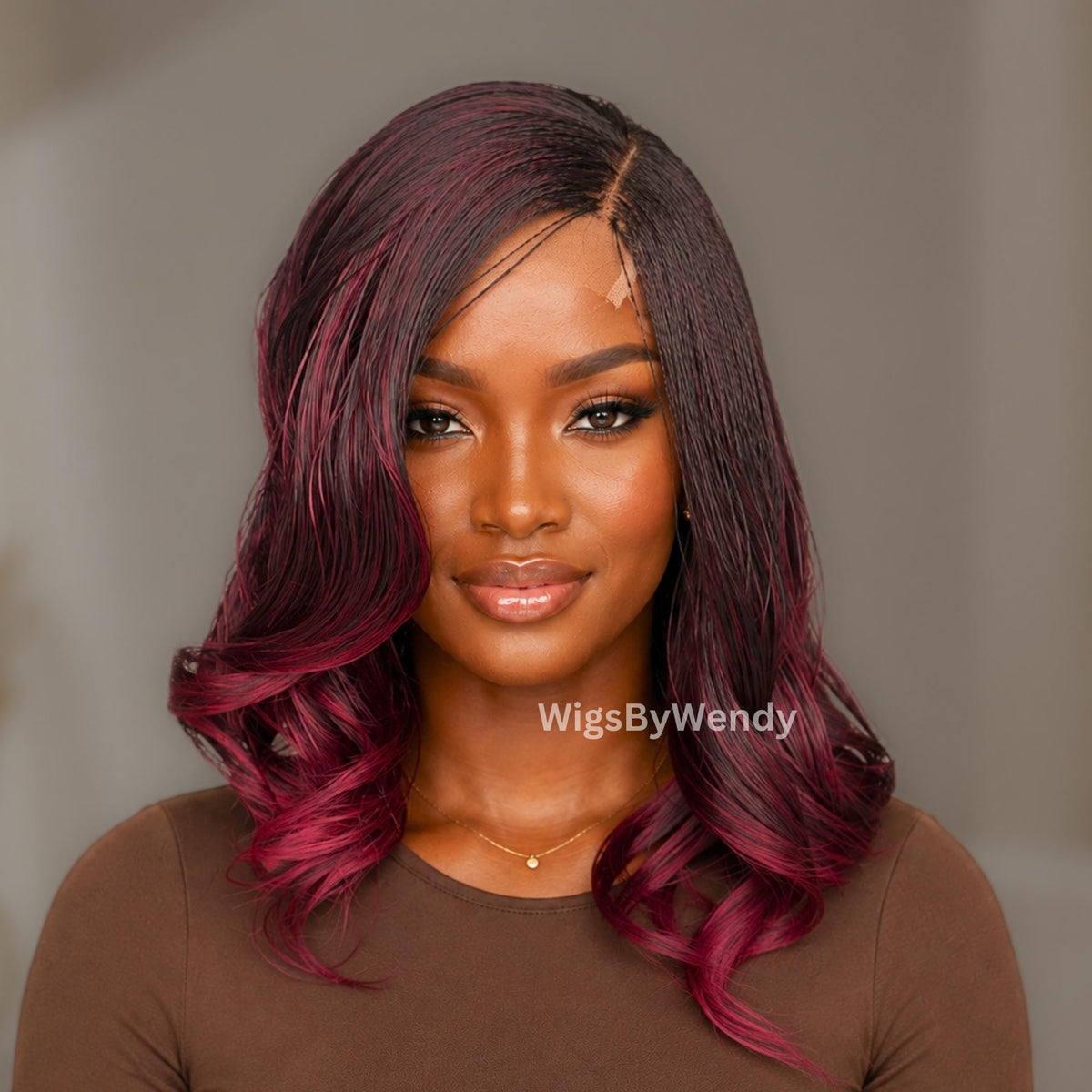 Spanish Curls Lace Closure Nano Twist Braids Wig, Lightweight African Wavy Weave Wig