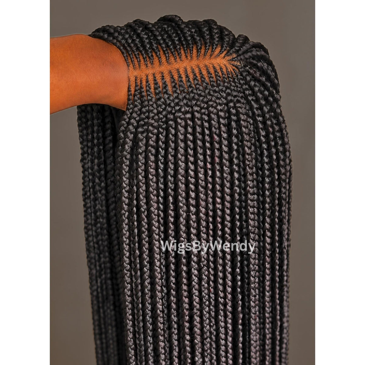 Middle Part Long Fulani Conrow Braids Wig
