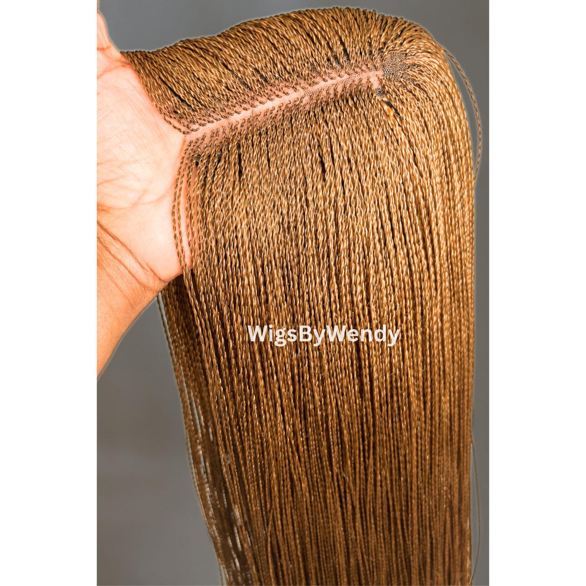 30inch Nano Twist Braided Wig, Centre-part Light-weight Single Braids Wig