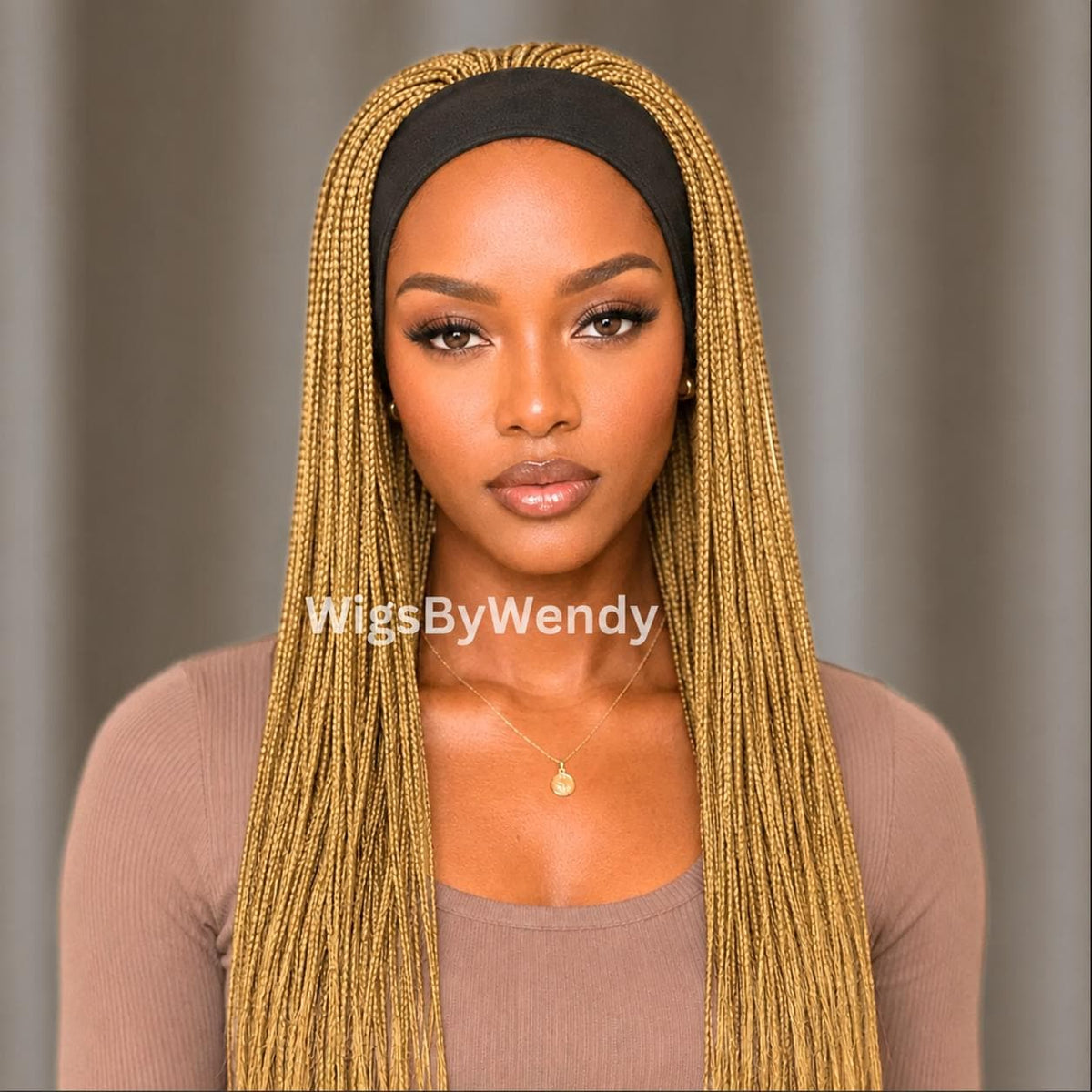 Colour 27 Glueless Single Box Braids Headband Wig