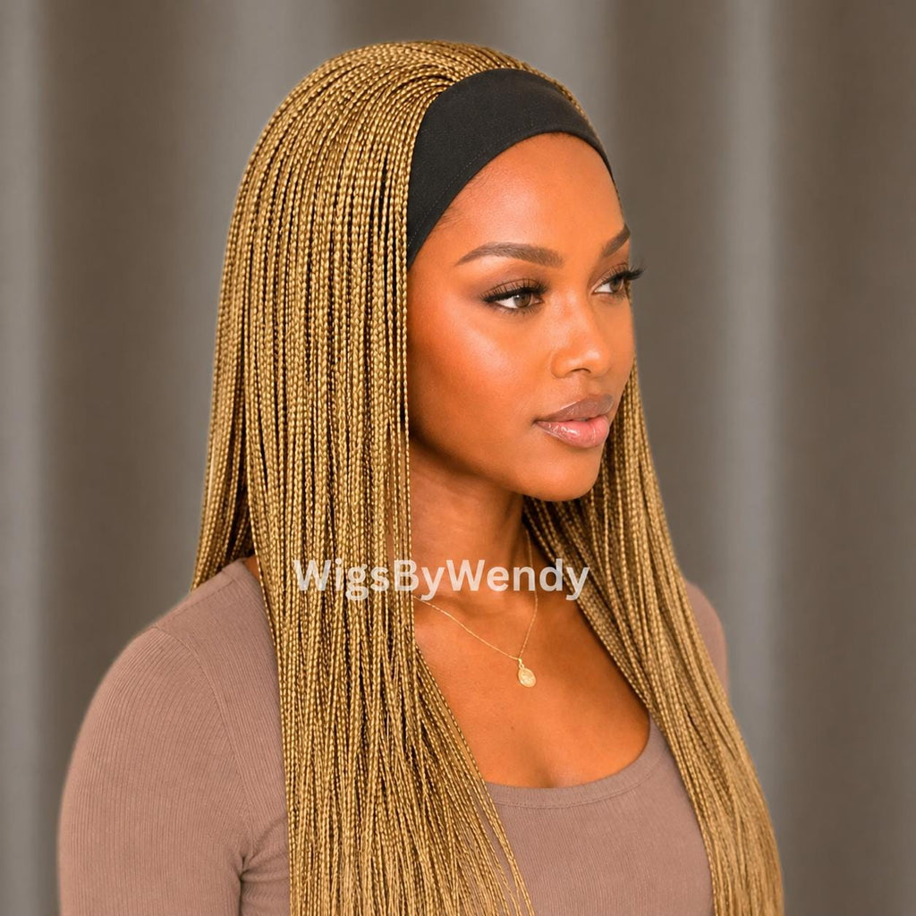 Colour 27 Glueless Single Box Braids Headband Wig