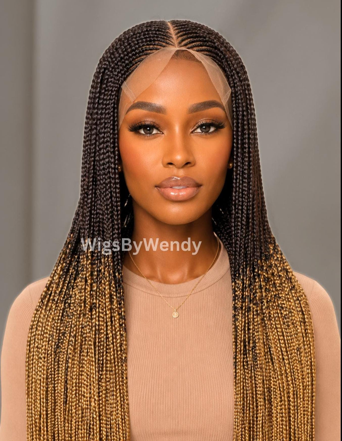 V-Part Lace Frontal Conrow Wig, Long Lightweight African Braids Wig