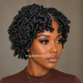 Short Bob Spring Twist Braids Wig, Passion Curls Lace Closure Lightweight Wig