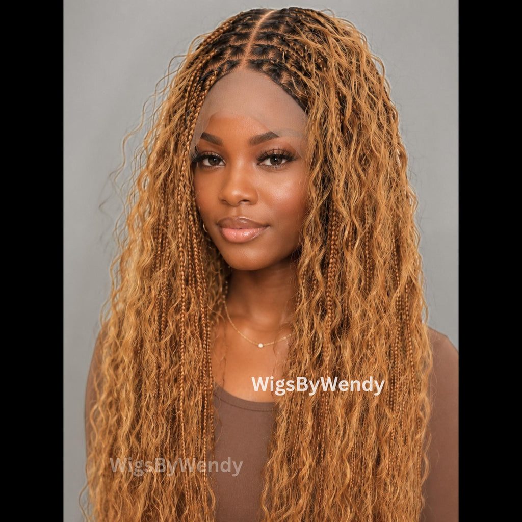 30inches Knotless Boho Box Braids Wig For Black Women