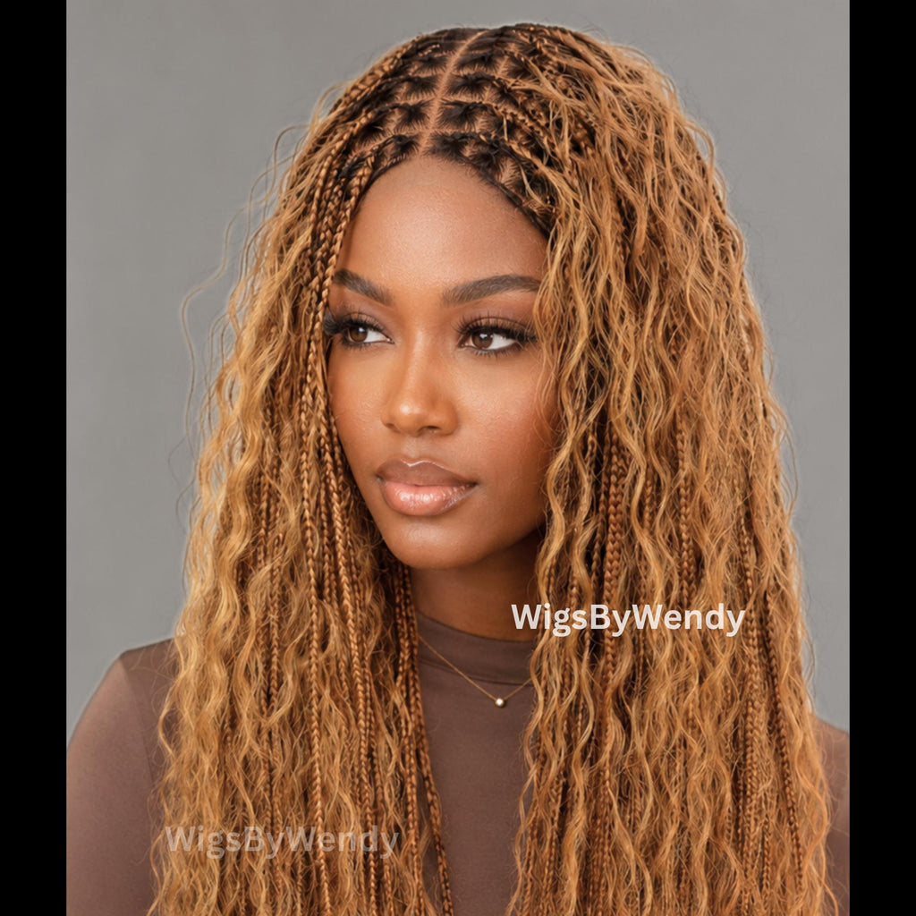 30inches Knotless Boho Box Braids Wig For Black Women