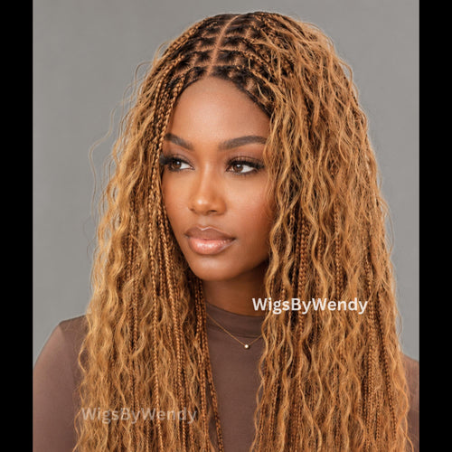 30inches Knotless Boho Box Braids Wig For Black Women