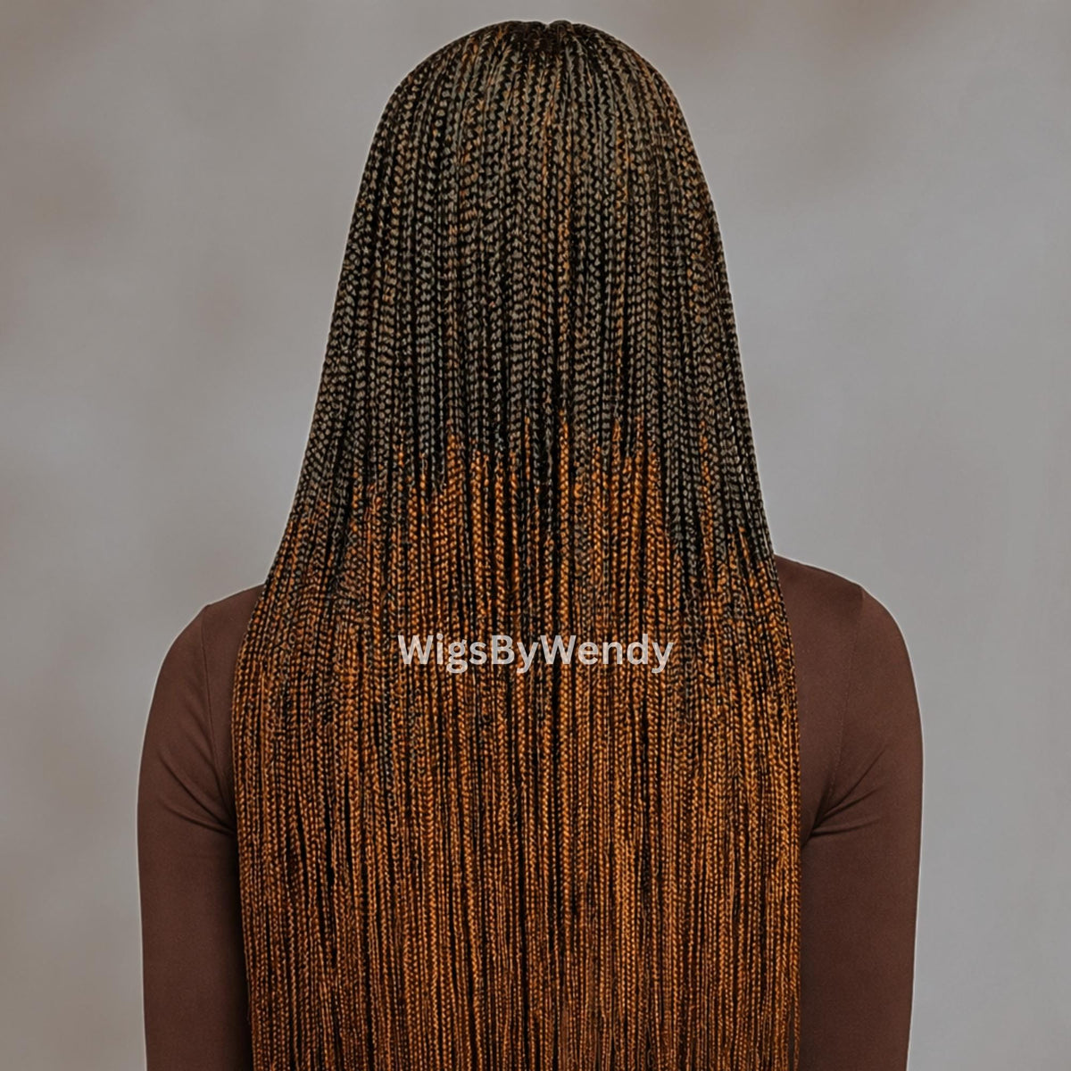 Lacce Frontal Conrow Wig, Long Single Box Braids Lightweight African Weave Wig With Baby Hair
