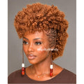 Short Afro Puff Braided Full Lace Mohawk Cornrow wig, Tribal Updo Braids With Beads