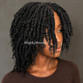 Short Bob Spring Twist Braids Wig, Passion Curls Lace Closure Lightweight Wig