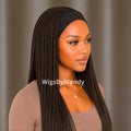 Brown Colour 4 Glueless Single Box Braids Headband Wig