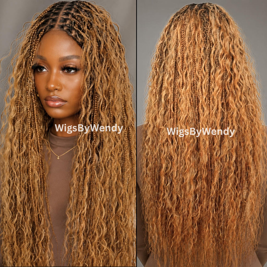 30inches Knotless Boho Box Braids Wig For Black Women