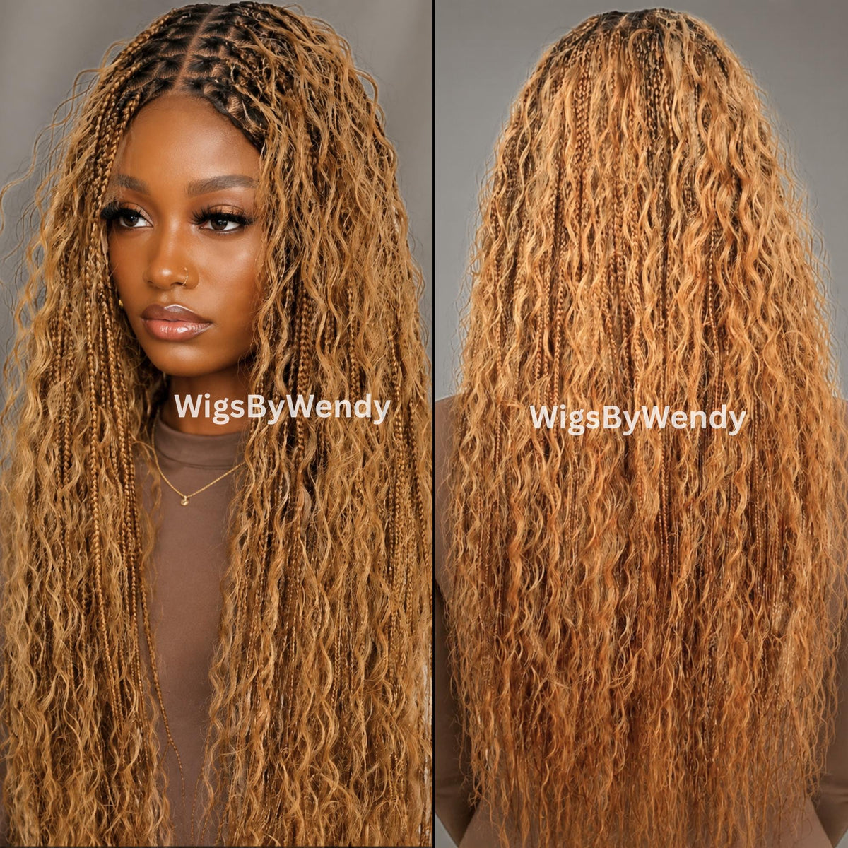 30inches Knotless Boho Box Braids Wig For Black Women
