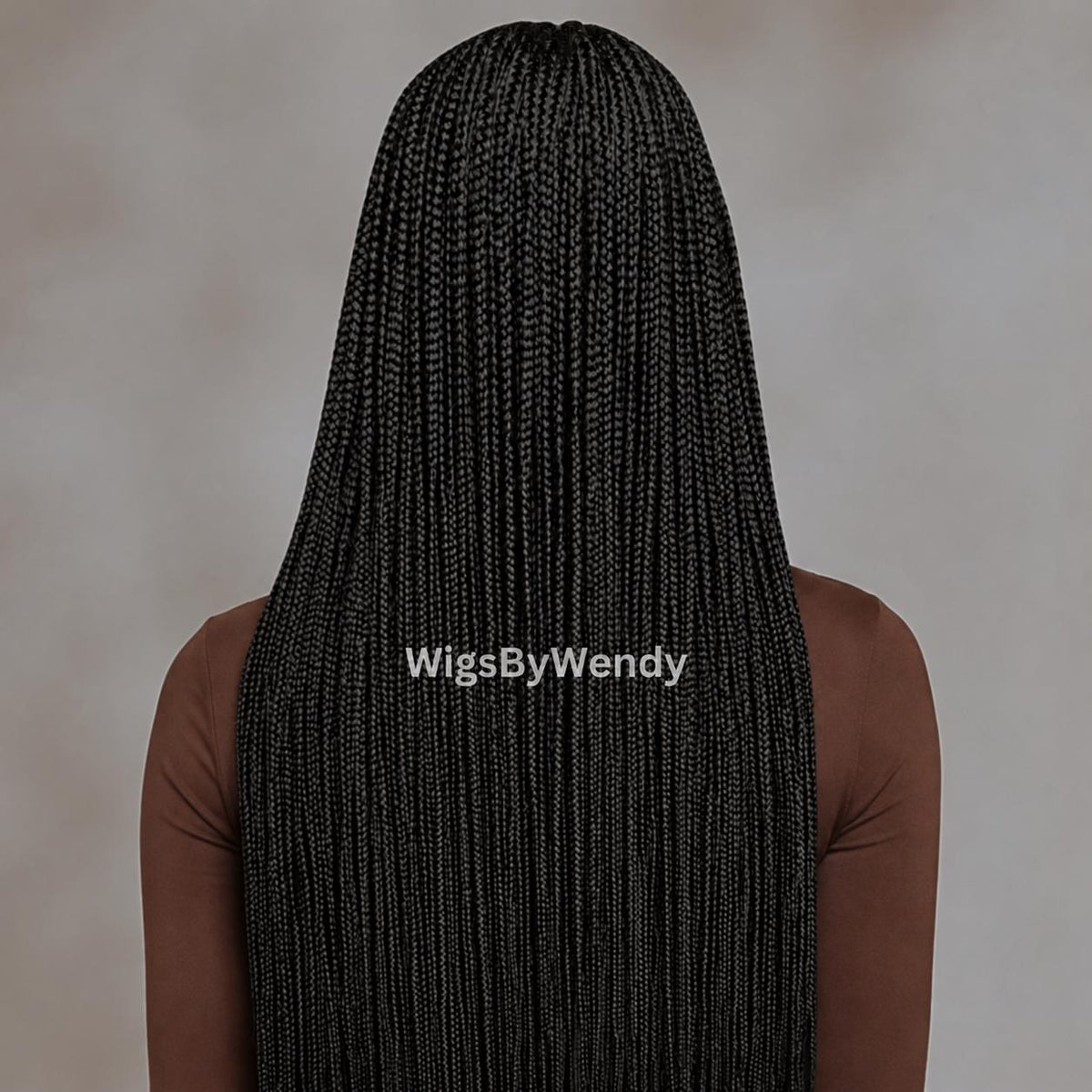 Lacce Frontal Conrow Wig, Long Single Box Braids Lightweight African Weave Wig With Baby Hair